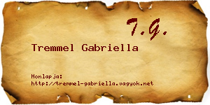 Tremmel Gabriella névjegykártya